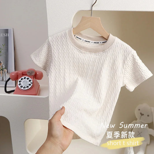 Olivia Girls T-shirt Cotton Summer Solid Fashion Out Short Sleeve Baby - GuGuTon baby store - Baby Fashion - Toddlers Outfits - Babies Outfits - Toddler Clothes - Kids Clothing - Newborn Clothes - Newborn Wear - Kids Wear - Trending Clothes - Trending Outfits - Fall Fashion - Winter Fashion - Girls Clothes - Boys Clothes - Babies Wear - Kids Accessories - KidsWear - Summer Clothes - Summer Fashion - Summer Trend - Falls Sweaters - Tops - Bottom - Jeans - Blouse - Dresses - Newborn Dresses - Toys