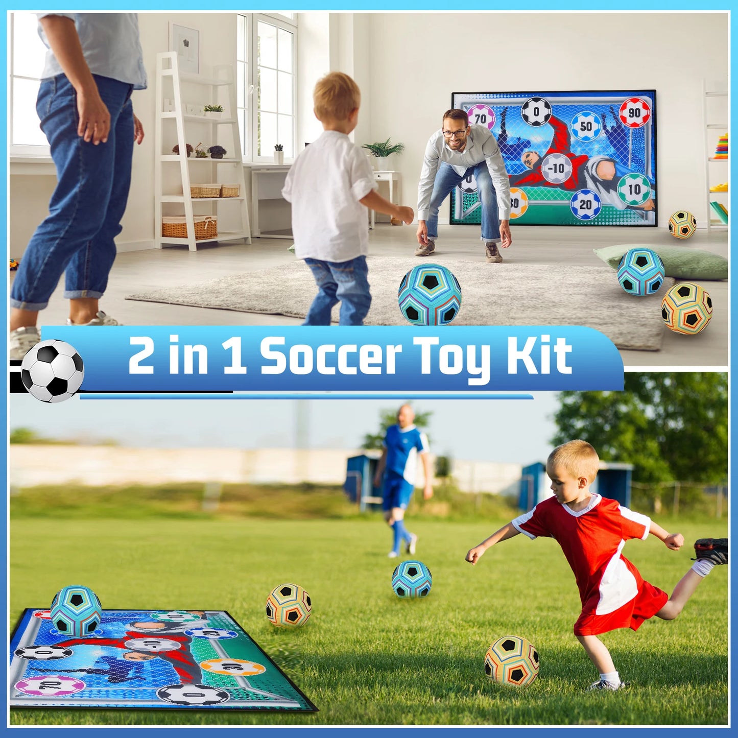 VATOS Football Soccer Sticky Goal Toy Shooting Score Practice