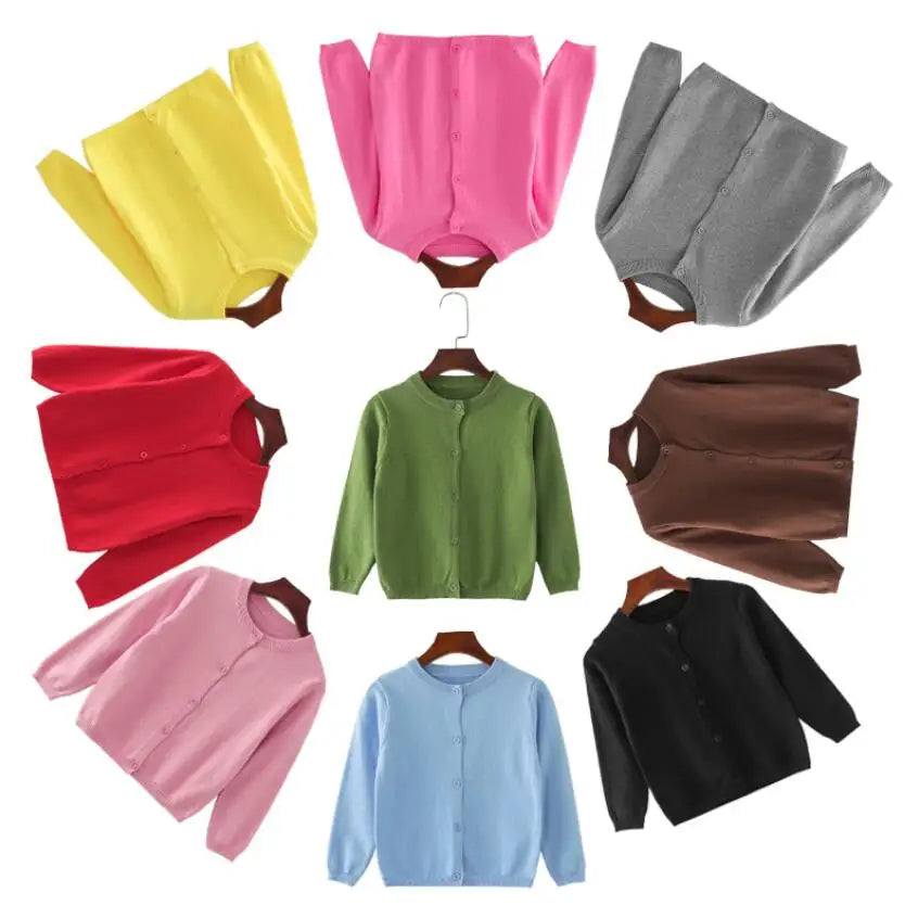 Valentina Spring Autumn Children Casual Wool Knitted Cardigan
