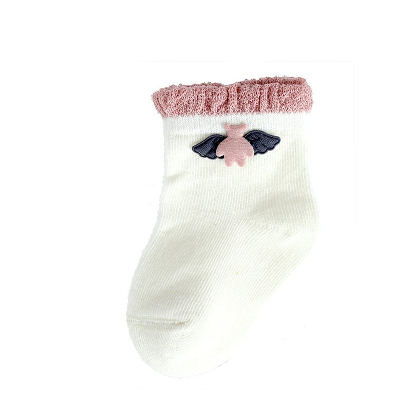 Cartoon socks for newborns in cotton and for children