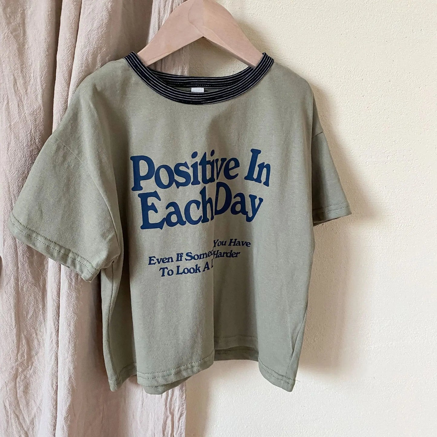 Piero Loose Boy Letter Print Short Sleeves T-shirt