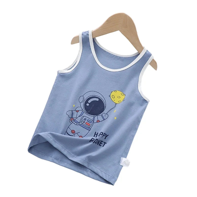 Nabil Space Man Cartoon Tank Tees