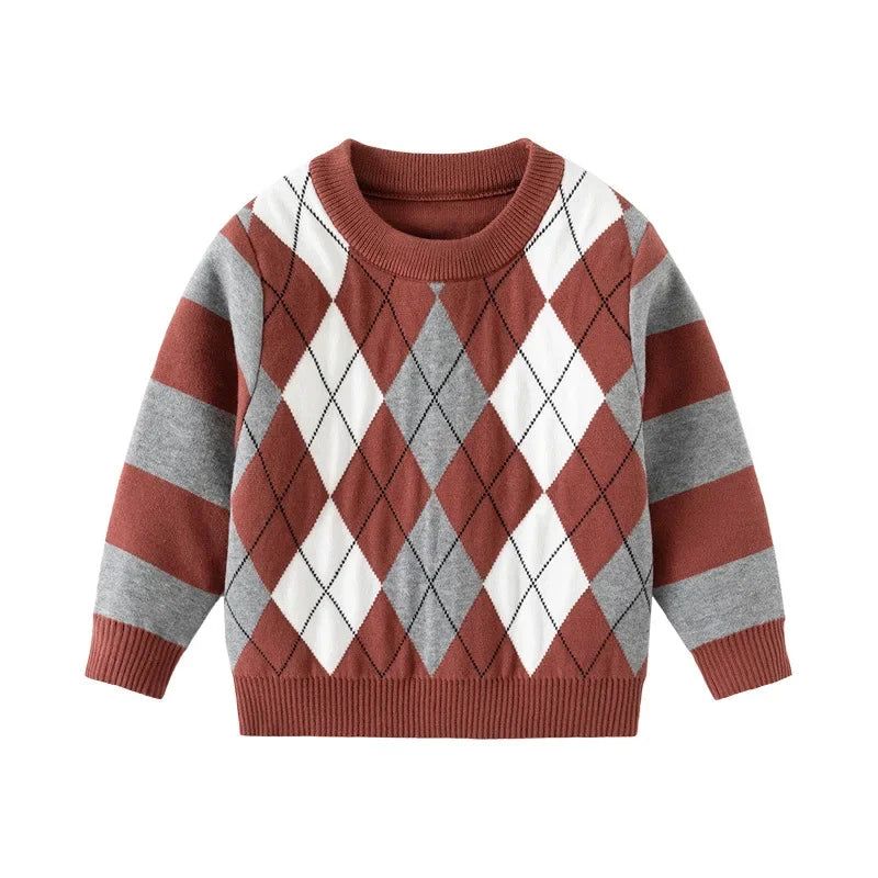 Sandy Diamond Pattern Knitwear Sweater