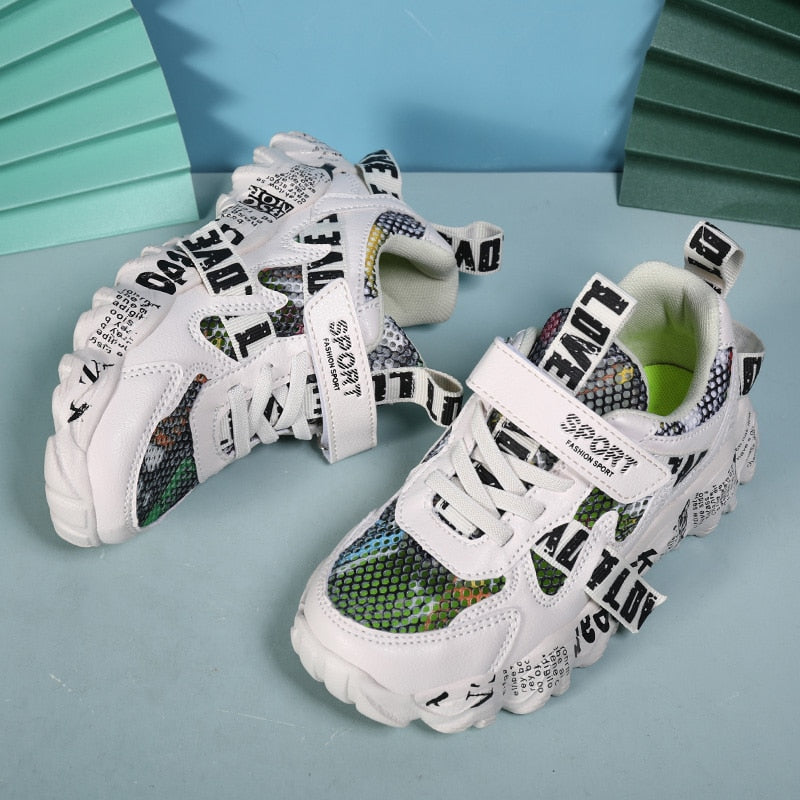 Casual Shoes Girls Boys PU Leather Flats Rubber Sole Toddlers - GuGuTon