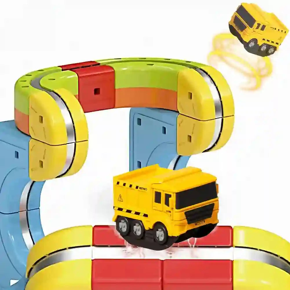 Electric Magnetic Car Track Toys for DIY Railway Fun