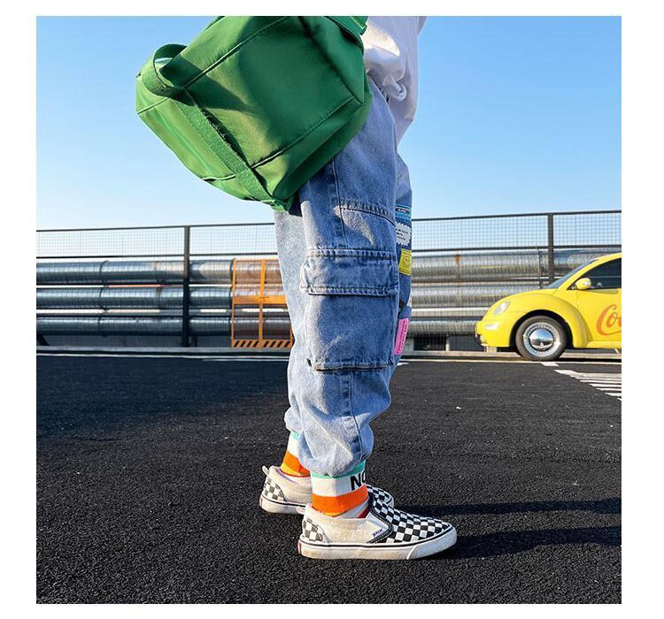 Vladi New Fashion Patchwork Teen Boy Clothes Kids Denim