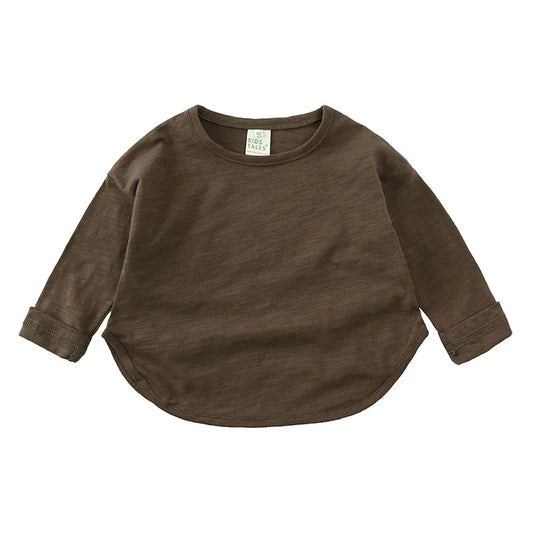 Alfredo Boy O-neck Solid Casual Long Sleeves Tees - GuGuTon baby store - Baby Fashion - Toddlers Outfits - Babies Outfits - Toddler Clothes - Kids Clothing - Newborn Clothes - Newborn Wear - Kids Wear - Trending Clothes - Trending Outfits - Fall Fashion - Winter Fashion - Girls Clothes - Boys Clothes - Babies Wear - Kids Accessories - KidsWear - Summer Clothes - Summer Fashion - Summer Trend - Falls Sweaters - Tops - Bottom - Jeans - Blouse - Dresses - Newborn Dresses - Toys