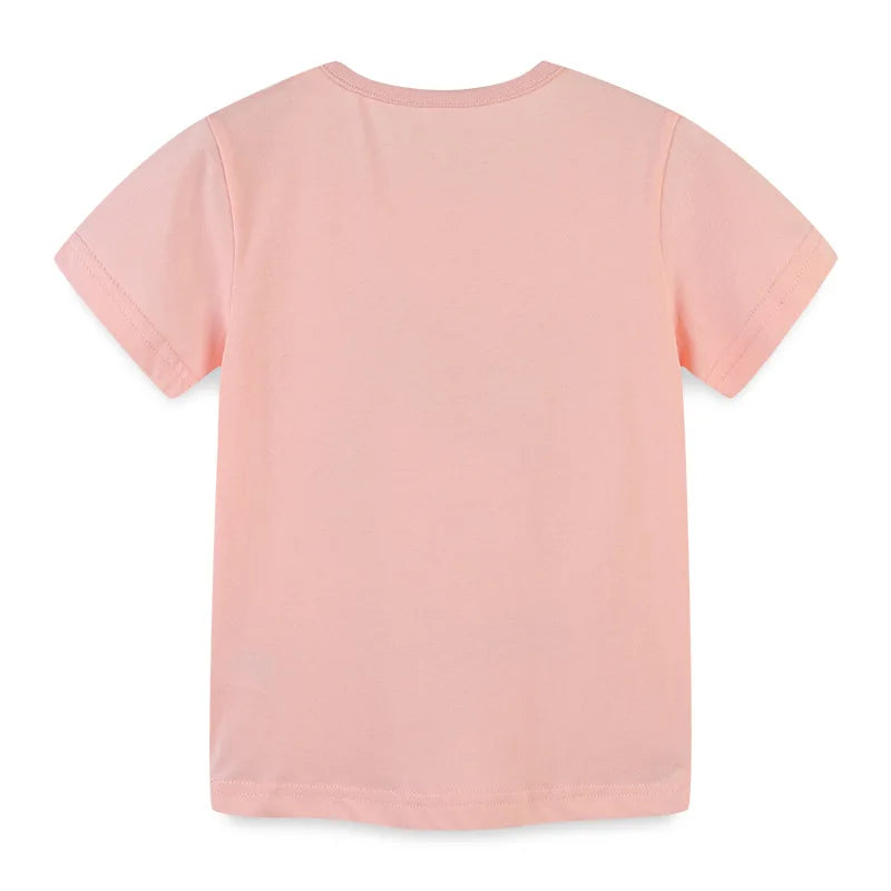 Emily Children's T-shirt Summer Knitted Cotton Cartoon Round Neck Girl's
