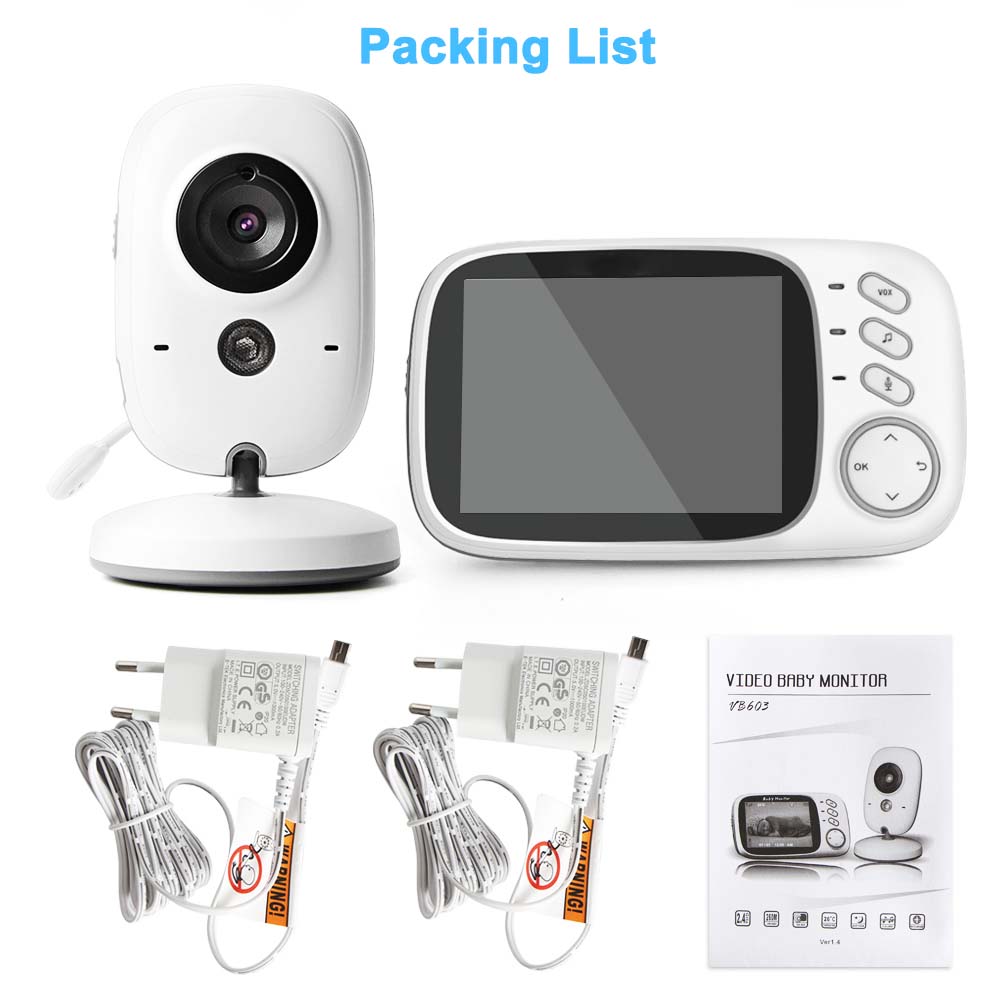 Video Baby Monitor 2.4G Two Way Audio Night Vision Video Surveillance - GuGuTon