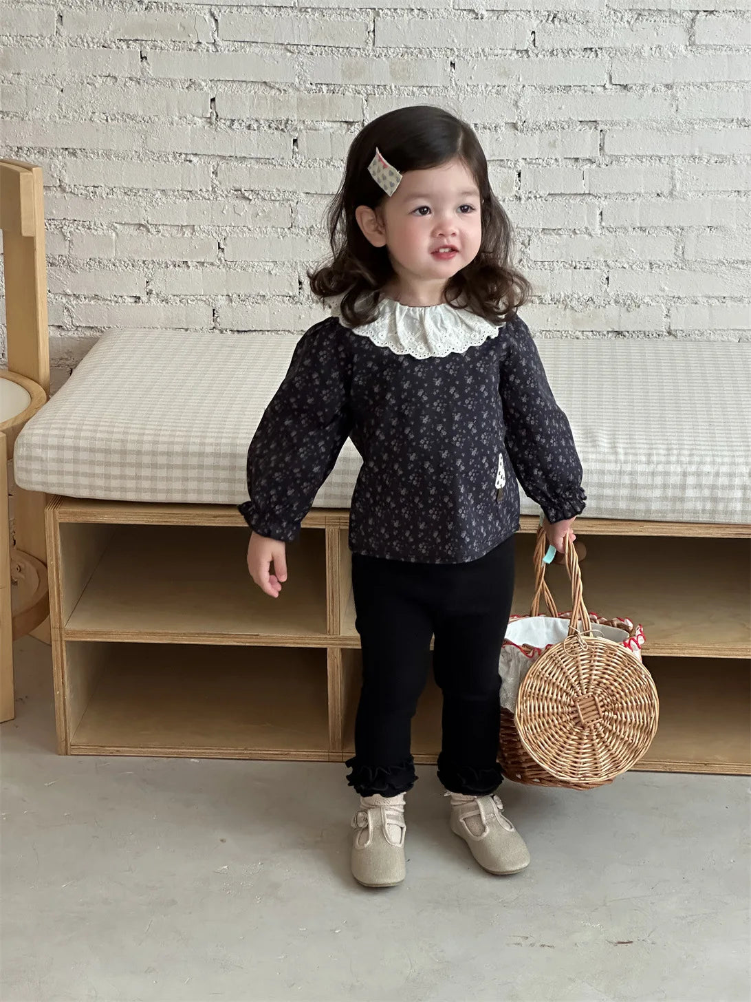 Floral Cotton Princess Top for Girls - Amalia Collection