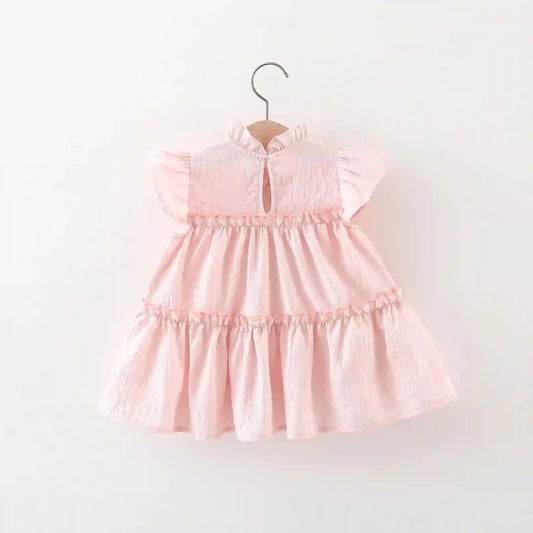 Kamari Pink Tulip Baby Girl Dress for 9 Months to 4 Years