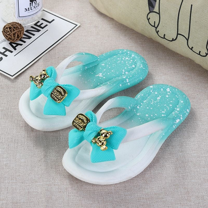 Sandals Kids Flip Flops Waterproof Anti Slip Girls Beach Shoes