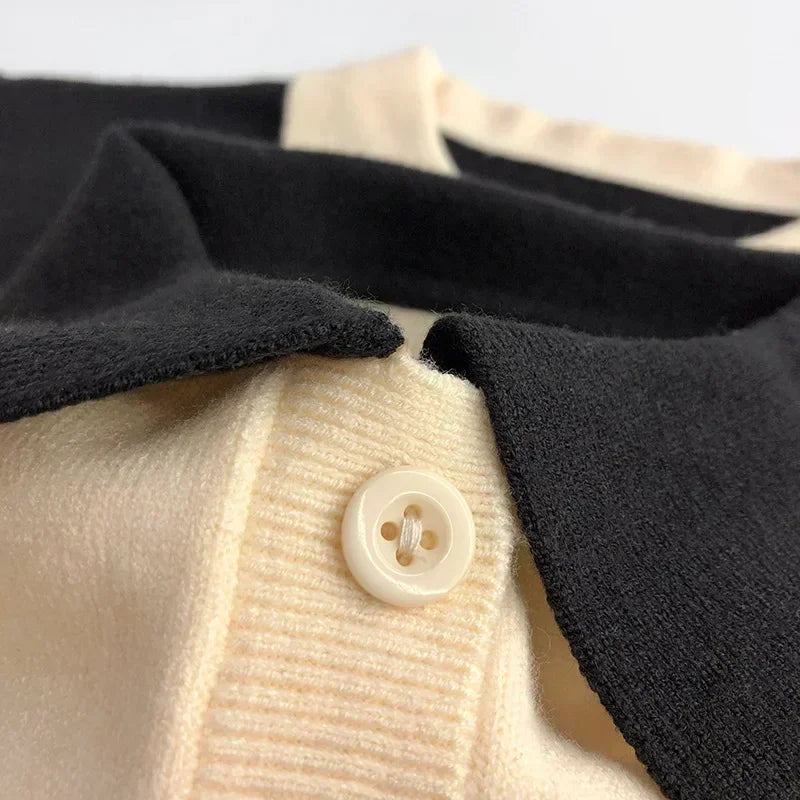 Hilario Two-button Striped Lapel Boy's Sweater