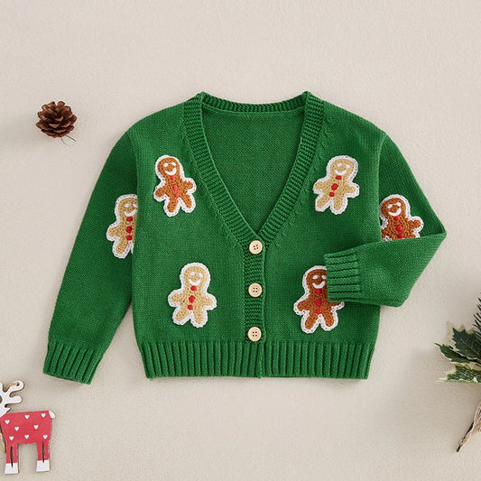 Stiven Gingerbread Man Print Winter Sweater - GuGuTon baby store - Baby Fashion - Toddlers Outfits - Babies Outfits - Toddler Clothes - Kids Clothing - Newborn Clothes - Newborn Wear - Kids Wear - Trending Clothes - Trending Outfits - Fall Fashion - Winter Fashion - Girls Clothes - Boys Clothes - Babies Wear - Kids Accessories - KidsWear - Summer Clothes - Summer Fashion - Summer Trend - Falls Sweaters - Tops - Bottom - Jeans - Blouse - Dresses - Newborn Dresses - Toys