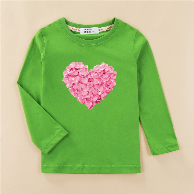 Argelia girls Long Sleeve Tops Heart Shaped Party