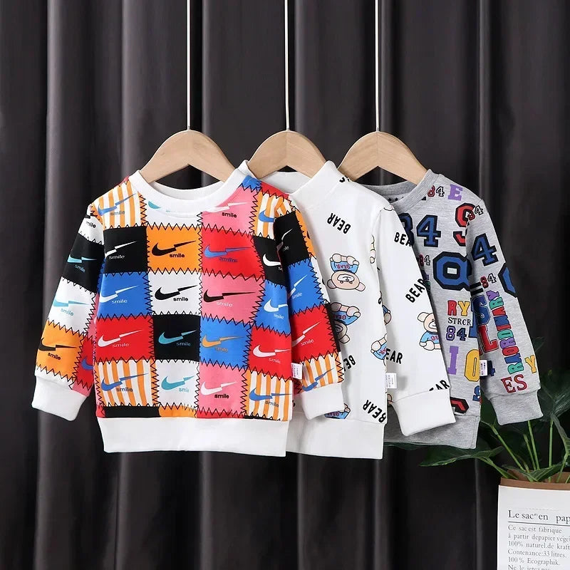 Rafael Cotton Cartoon Print Long Sleeve Sweater