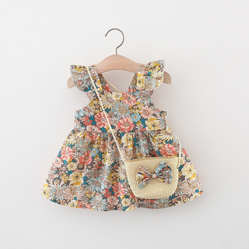 chloe Vintage Baby Girl Dresses Cotton Thin Clothes - GuGuTon