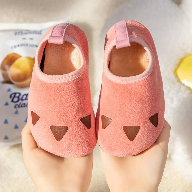 Children Indoor Shoes With Soft Soles, Kids Anti Slip And Breathable Plush Floor Shoes