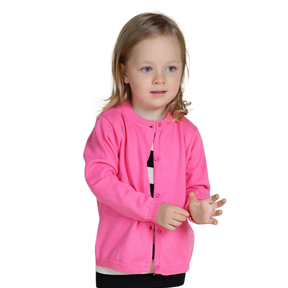 Alba Cardigan Sweaters Long Sleeve Kids Button Cotton School