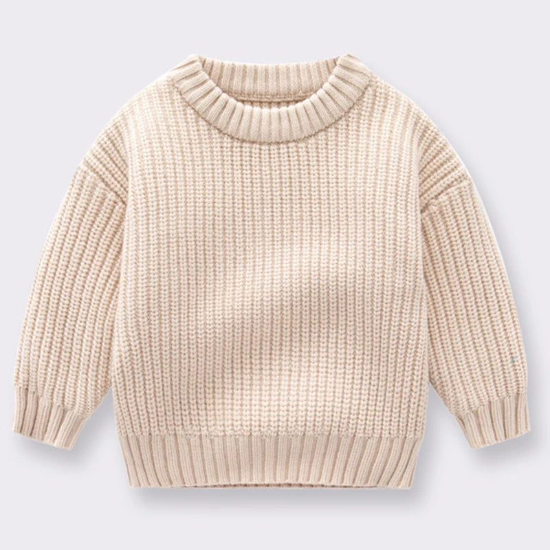 Marcos Long Sleeve Pure Color Knit Sweater