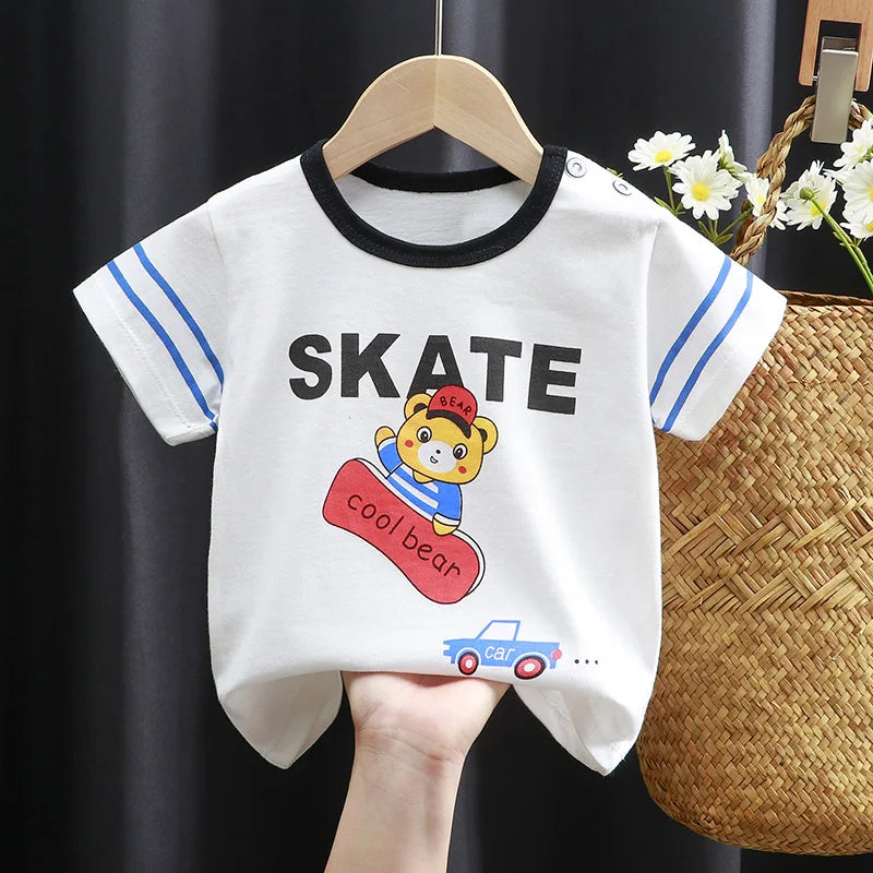 Gael Short Sleeve Cartoon Print Tees