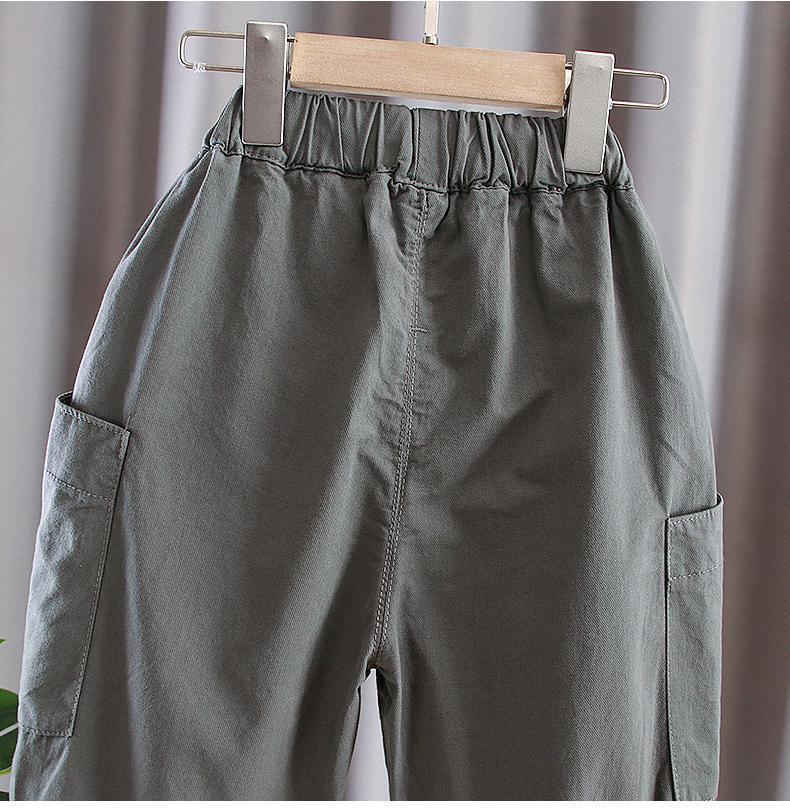 New Loose England Style Spliced Pocket Cotton Harem Wide Leg Trousers