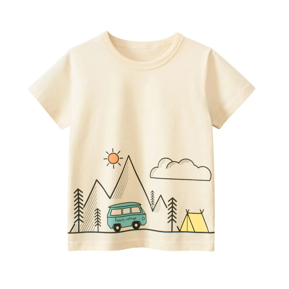 Jareb Short Sleeve Graffiti Print Tees