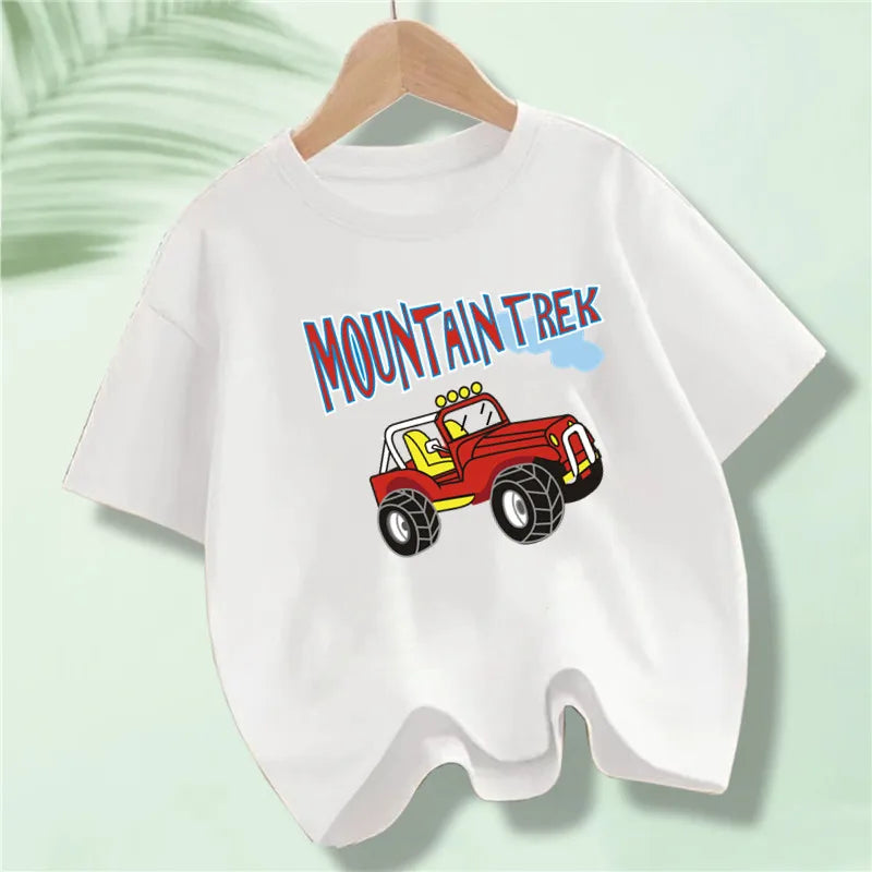 Martin Kids Cartoon Excavator Print T Shirt