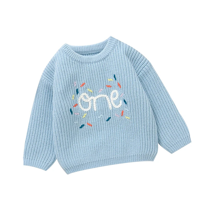 Samuel Fashion Embroidered Letters Sweater