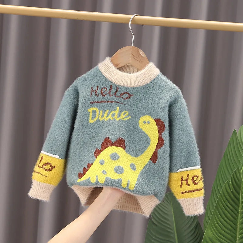 Leonardo Dinosaur Cashmere Sweater