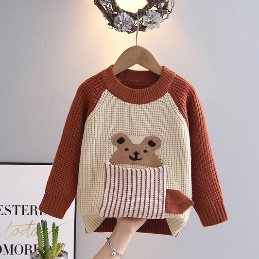 Aldo Autumn Winter Loose Children's Knit Sweater - GuGuTon baby store - Baby Fashion - Toddlers Outfits - Babies Outfits - Toddler Clothes - Kids Clothing - Newborn Clothes - Newborn Wear - Kids Wear - Trending Clothes - Trending Outfits - Fall Fashion - Winter Fashion - Girls Clothes - Boys Clothes - Babies Wear - Kids Accessories - KidsWear - Summer Clothes - Summer Fashion - Summer Trend - Falls Sweaters - Tops - Bottom - Jeans - Blouse - Dresses - Newborn Dresses - Toys