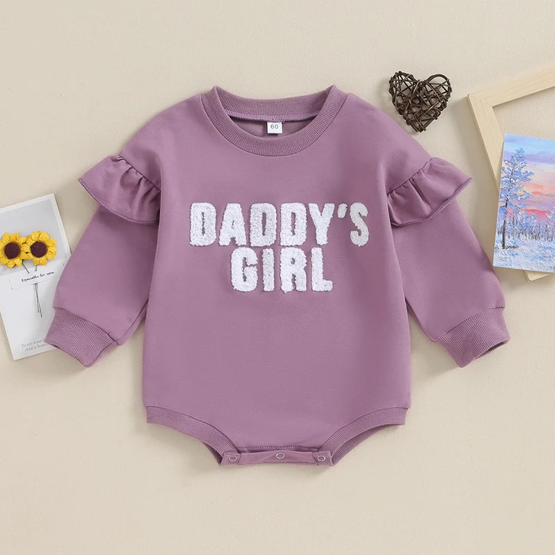 sofia Baby Girl Oversized Romper Long Sleeve Bubble Daddys
