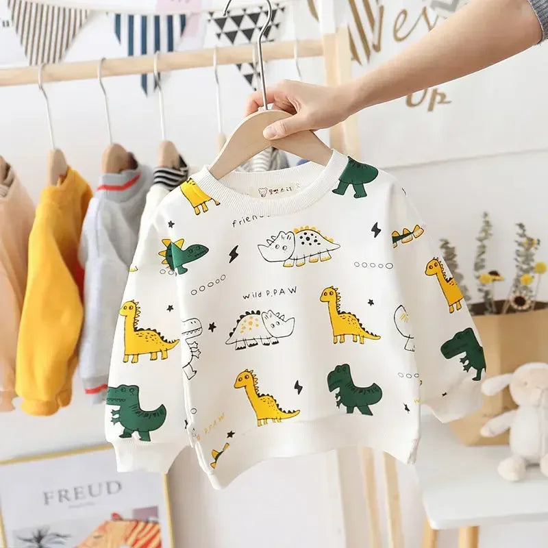 Rafael Cotton Cartoon Print Long Sleeve Sweater
