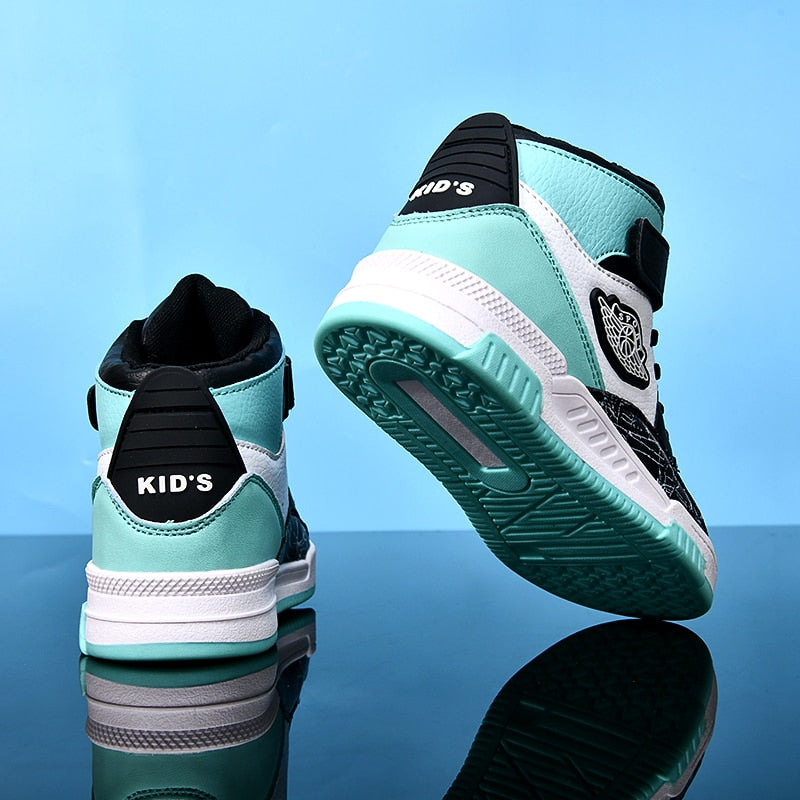 Four Seasons Kids Sneakers Boys Skateboard Shoes High