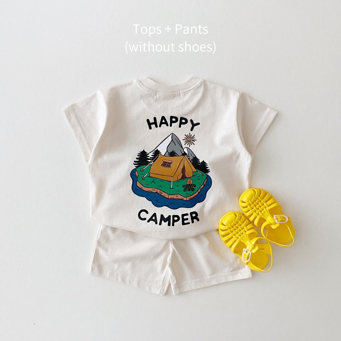 JOSH Summer Embroidered Bear T-shirts + Casual Shorts - GuGuTon