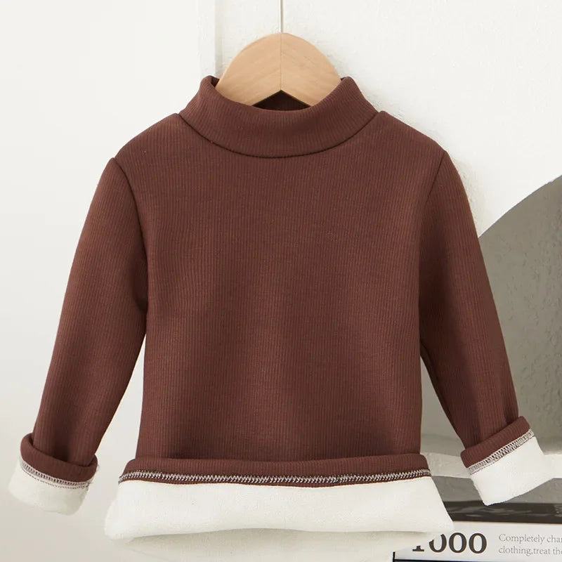 Shop Solid Color High Collar Tops for Kids - Ana Collection