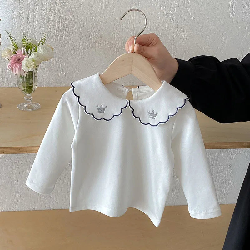 Hannah Peter Pan Collar Long-Sleeve Top