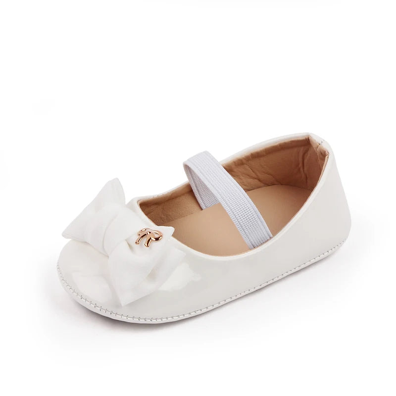 Baby Girl Shoes Cute Bowknot Toe-covered Soft PU Mary Jane Shoes Anti-slip Sole Spring Summer Sandal for 0-6-12m Baby Girl 2023