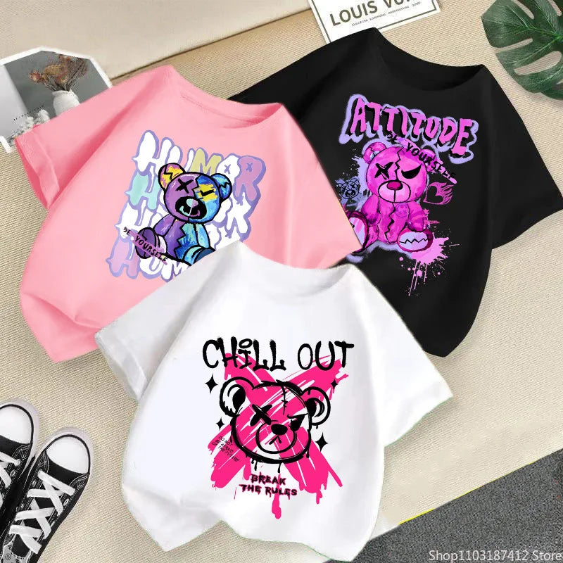 Ainhoa sleeved T-shirt Summer Casual Tops for and Girls Fashionable Half-sleeved