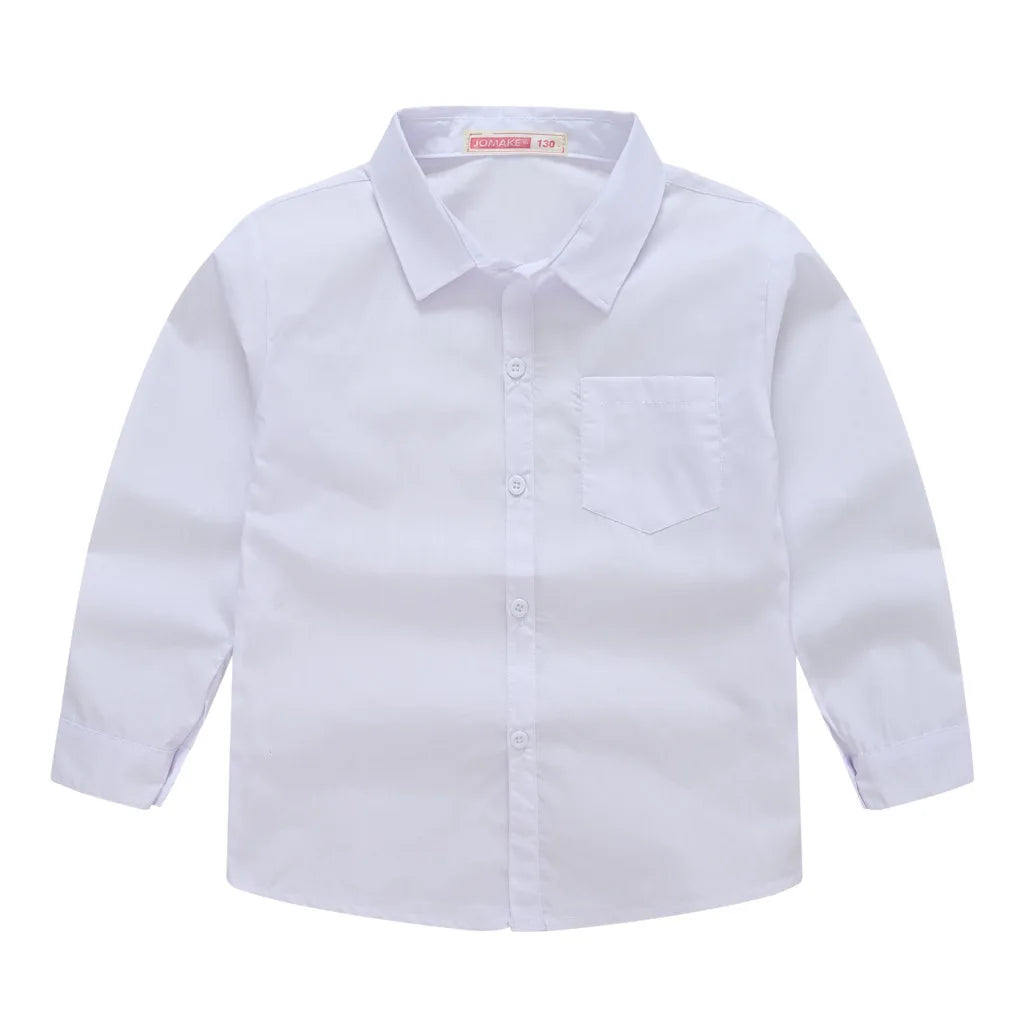 Renso Cotton Boy Long Sleeve Solid Shirt