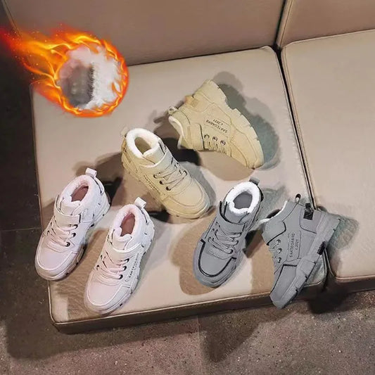 Winter Snow Boots For Children 2024 Trend Fashion Plush Cotton Shoes