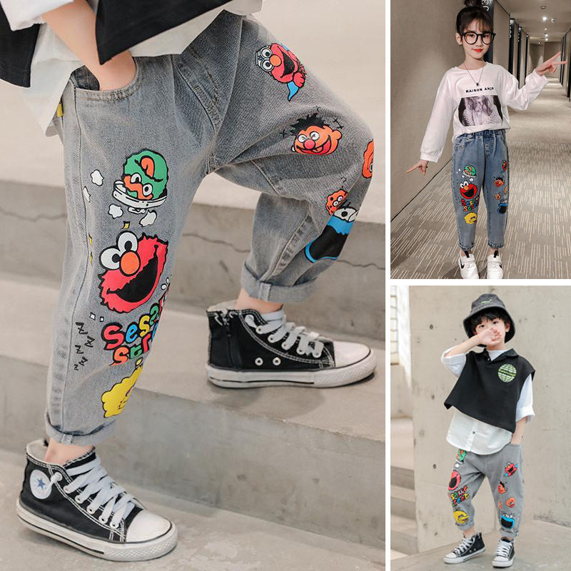 New Funny Head Medium Big Children's Casual Children's Clothing Pants