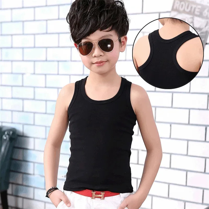 Laia T-shirts Children Summer Outfit Kid Girl Solid Clothes Cotton
