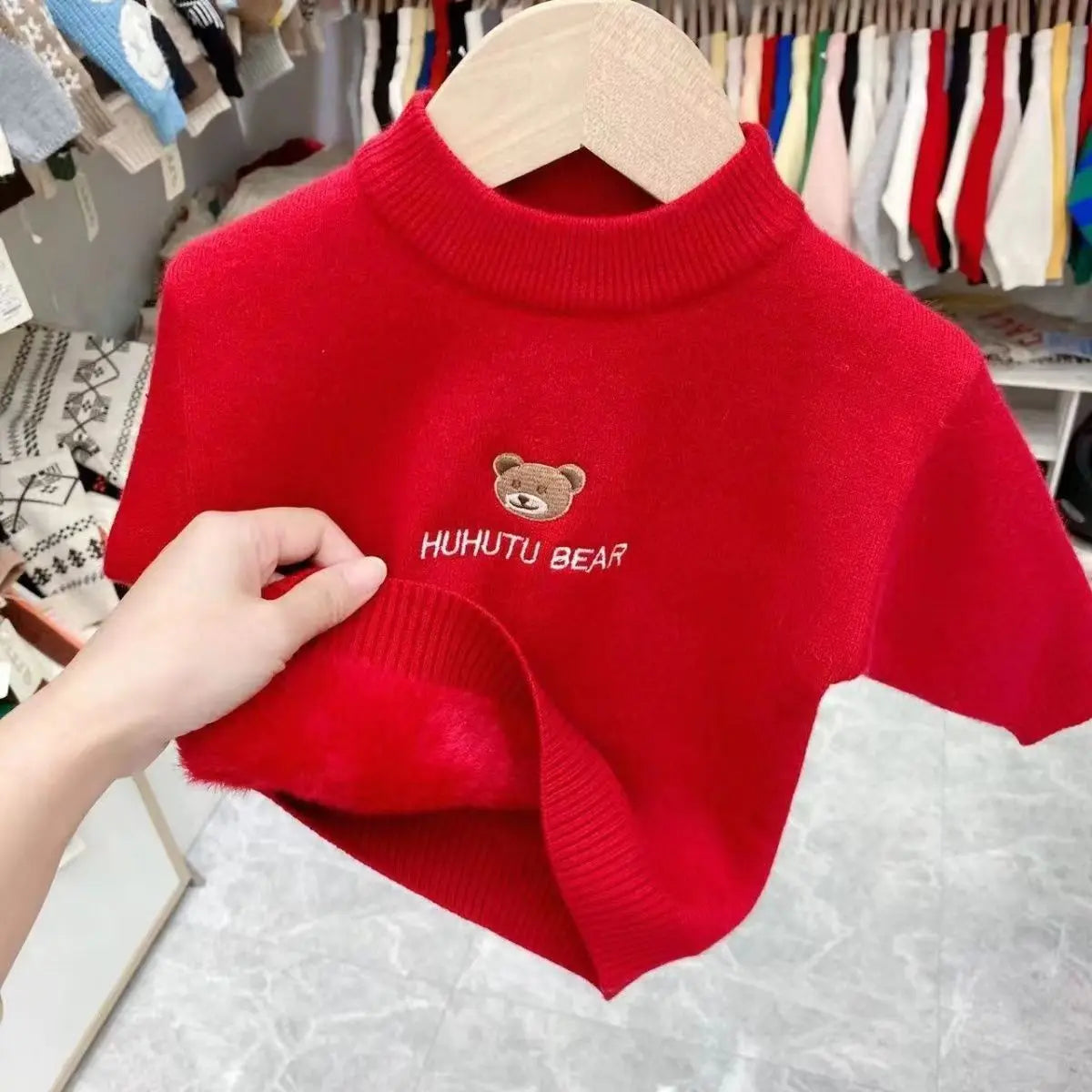 Clarence One Piece Plush Baby Sweater