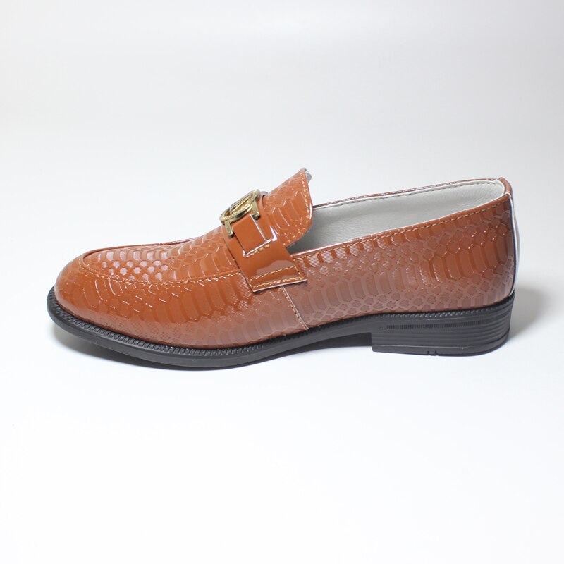 Boys Shoes Brown Oxford Leather - GuGuTon