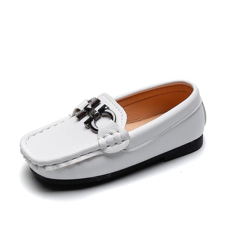 Loafers Boys Children's Moccasin Leather Low-top Shoes
