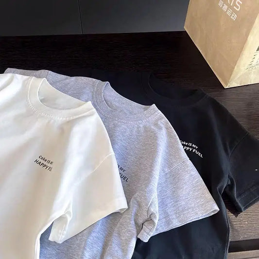 Adriel Simple Letter Printed Tees - GuGuTon baby store - Baby Fashion - Toddlers Outfits - Babies Outfits - Toddler Clothes - Kids Clothing - Newborn Clothes - Newborn Wear - Kids Wear - Trending Clothes - Trending Outfits - Fall Fashion - Winter Fashion - Girls Clothes - Boys Clothes - Babies Wear - Kids Accessories - KidsWear - Summer Clothes - Summer Fashion - Summer Trend - Falls Sweaters - Tops - Bottom - Jeans - Blouse - Dresses - Newborn Dresses - Toys