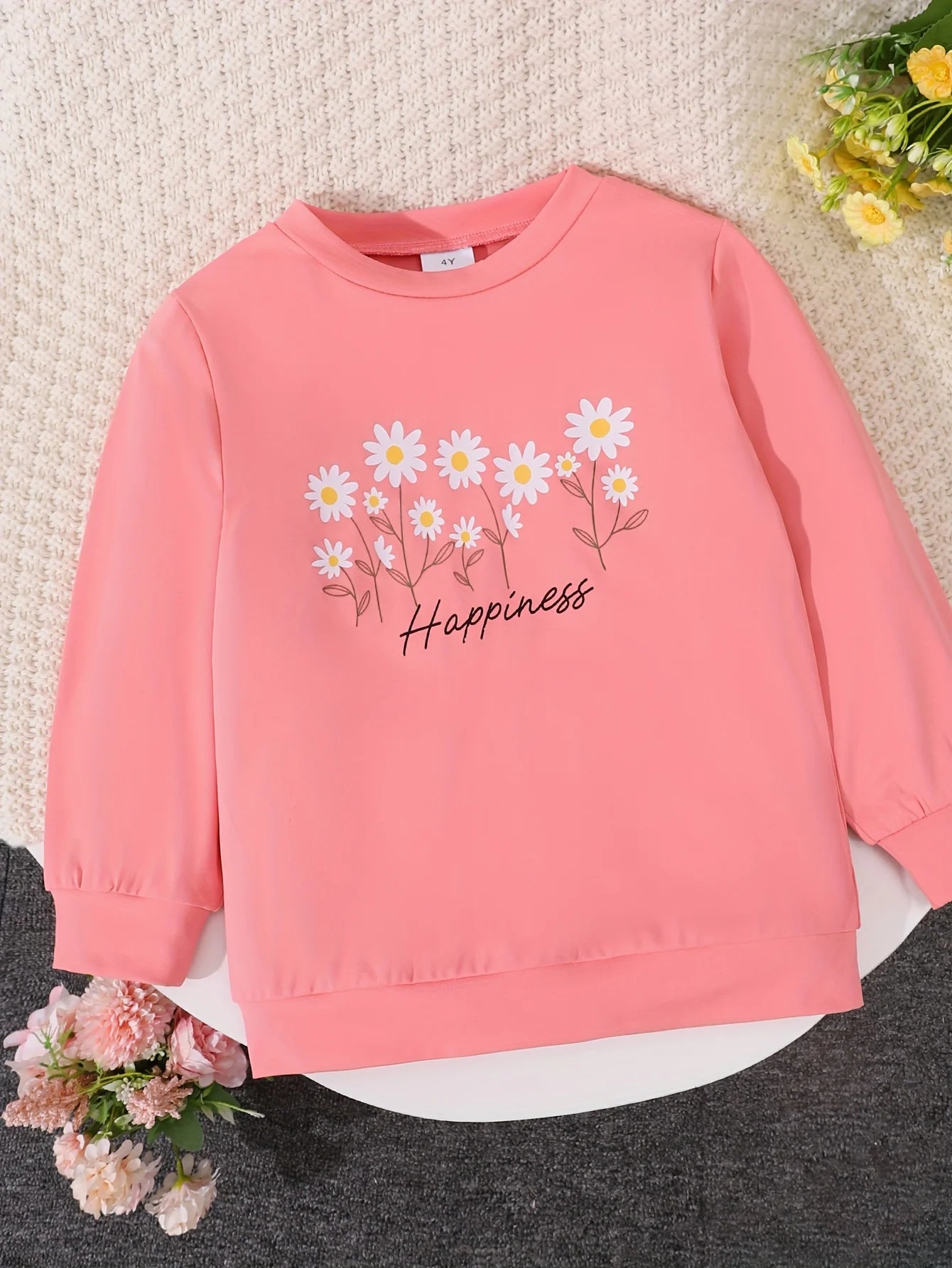Leslie Floral Long Sleeve Tops for Girls