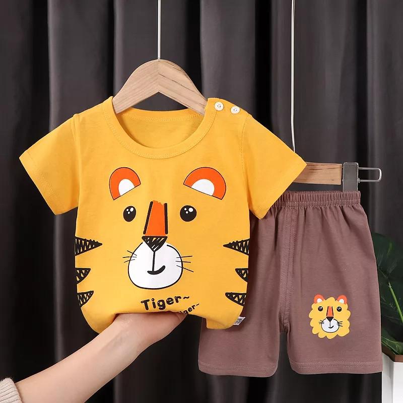 Lorenzo Boys Animal Print Suit 2 Pieces Zebra Tops + Pants - GuGuTon