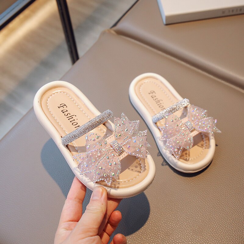 Toddler Girls Bow Rhinestones Cute Sandals